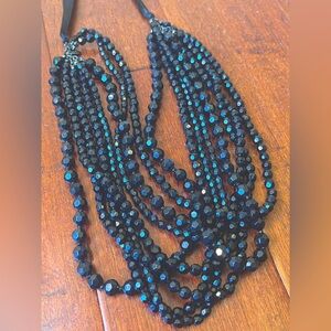 Elegant Black Beaded Necklace